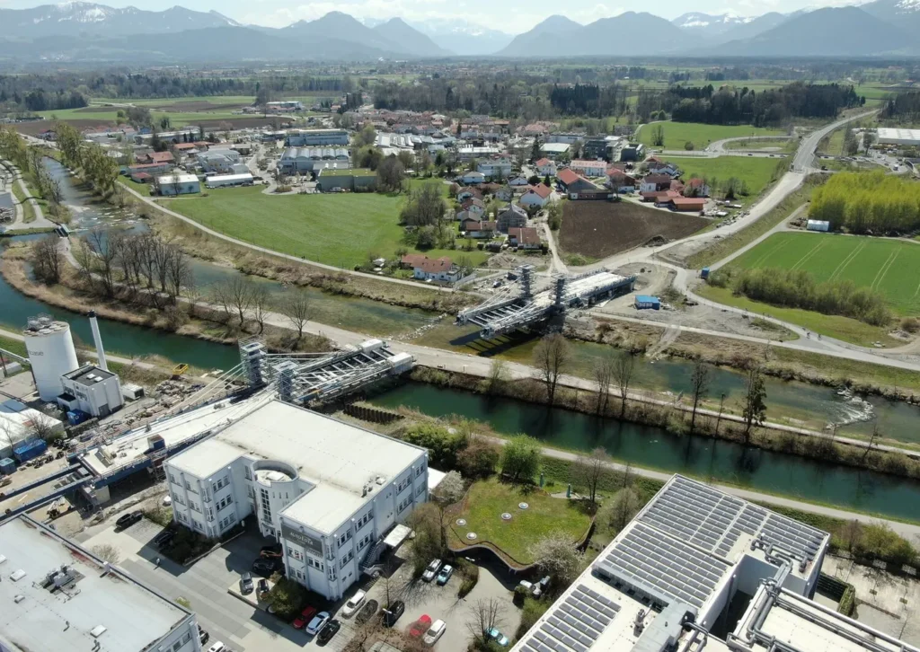 Aicherparkbrücke, B15-Westtangente Rosenheim